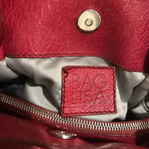 Dolce & Gabbana Lisa Pleated Red Grain Leather Bag With Compact & Dustbag - Picture 11 of 14